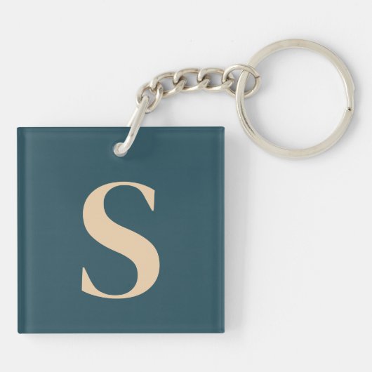 Ocelot Kitty Cat & Matisse bladeren Sleutelhanger (Achterkant)