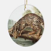 Ocelot, Leopard Cat (Felis pardalis) Illustratie Keramisch Ornament (Links)