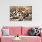 Ocelot Lovers Art Canvas Afdruk (Insitu (Woonkamer))
