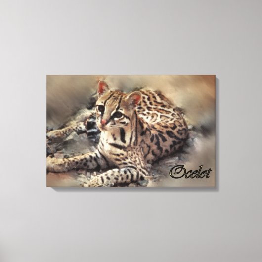 Ocelot Lovers Art Canvas Afdruk (Voorkant)
