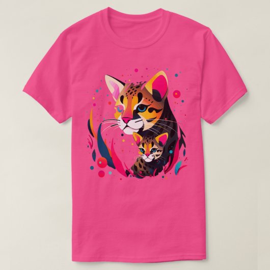 Ocelot Moederdag T-shirt (Design voorkant)