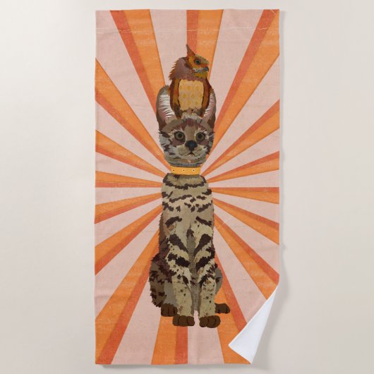 OCELOT & OWL BEACH HANDDOEK (Voorkant)