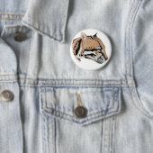 Ocelot Portrait Ronde Button 5,7 Cm (In situ)