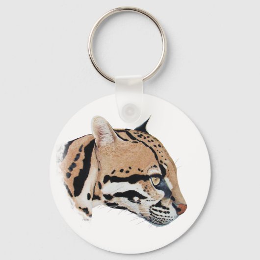 Ocelot Portrait Sleutelhanger (Voorkant)