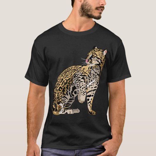 Ocelot Wild Cat Wild Life T shirten T-shirt (Voorkant)