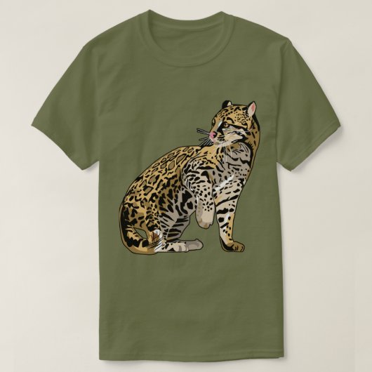 Ocelot Wild Cat Wild Life T shirten T-shirt (Design voorkant)