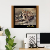 Ocelot Wilde Kat Liefhebbers Poster (Thuiskantoor)