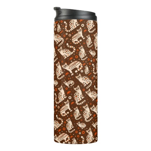 ocelotpatroon thermosbeker (Geroteerd rechts)