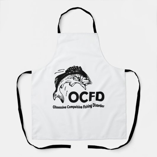 OCFD Obsessief Compulsive Vissen Disorder FUNNY Schort (Voorkant)