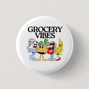 Ocha Grocery Gang Mascot Squad Ronde Button 3,2 Cm