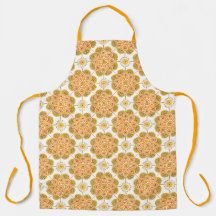 Ocher Medallions-Schort