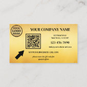 Ocher Zwart Goud Loyalty Punch Kaart (Achterkant)