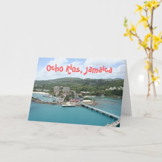 Ocho Rios, het Wenskaart van Jamaïca Kaart (Gele Bloem)