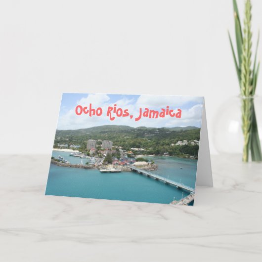 Ocho Rios, het Wenskaart van Jamaïca Kaart (Voorkant)