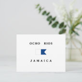 Ocho Rios Jamaica Alpha Dive Flag Briefkaart (Staand voorkant)