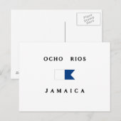 Ocho Rios Jamaica Alpha Dive Flag Briefkaart (Voorkant / Achterkant)