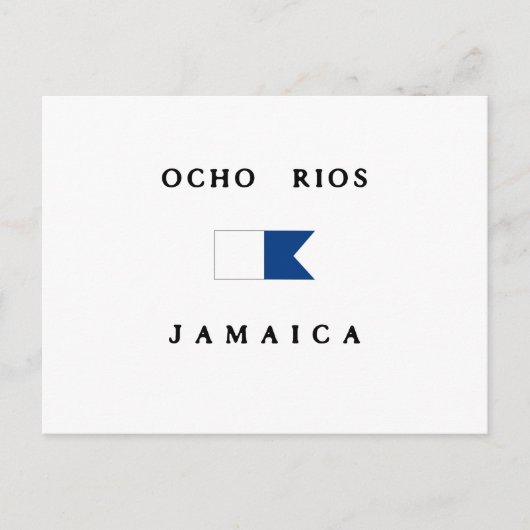 Ocho Rios Jamaica Alpha Dive Flag Briefkaart (Voorkant)