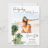 Ocho Rios, Jamaica Beach Destination Photo Wedding Save The Date (Voorkant)