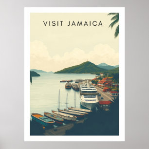Ocho Rios, Jamaica – Illustratie van oude reis Poster