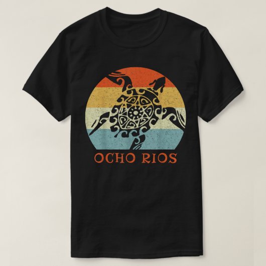 Ocho Rios Jamaica  Retro Throwback Vakantie T-shirt (Design voorkant)