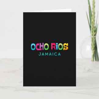 Ocho Rios Jamaica Retro Tropisch Design  Kaart