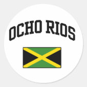 Ocho Rios Jamaica Ronde Sticker (Voorkant)