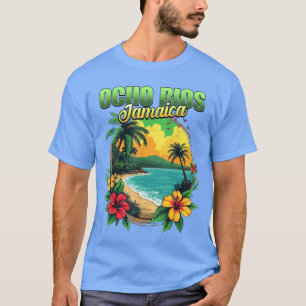 Ocho Rios Jamaica Souvenir Tropisch Strandvakantie T-shirt
