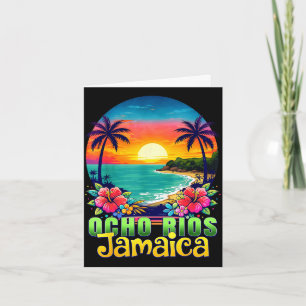 Ocho rios jamaica strand tropische zonsondergang z kaart