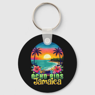Ocho Rios Jamaica Strand Tropische Zonsondergang Z Sleutelhanger