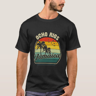 Ocho Rios Strand Jamaica Zomer Vakantie Palm T-shirt