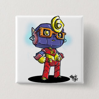 Ocho Vierkante Button 5,1 Cm