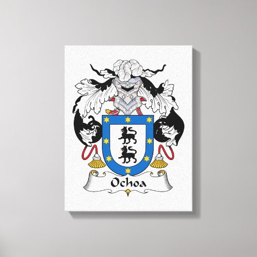 Ochoa Family Crest Canvas Afdruk (Voorkant)