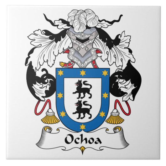 Ochoa Family Crest Tegeltje (Voorkant)