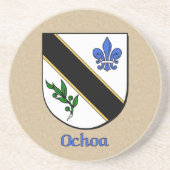 Ochoa Heraldic Shield Zandsteen Onderzetter (Voorkant)