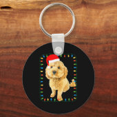 Ochon Puppy Dog Christmas Party Bicho Bichon Odle Sleutelhanger (Voorkant)
