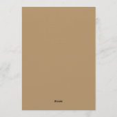 Ochre Aardse Bloemige Bruiloft Kaart (Achterkant)