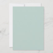 Ochre Aqua Wilde Bloemen Bruiloft Kaart (Achterkant)