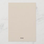 Ochre Autumnal Botanical Wedding Kaart (Achterkant)