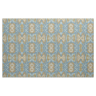 Ochre Beige Blauwgroen Blauw Eclectisch Kijk uit Stof
