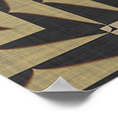 Ochre Brown Khaki Red Native Tribal Mosaic Pattern Poster (Hoek)