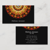 Ochre Burnt Glass -Mandala- Visitekaartje (Voorkant / Achterkant)
