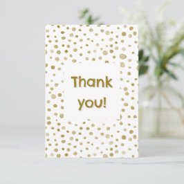 Ochre Confetti Watercolor Stippen Bedankkaart