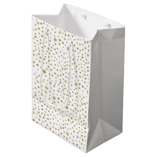 Ochre Confetti Watercolor Stippen Cadeautas (Voorkant Gekanteld)