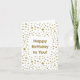 Ochre Confetti Watercolor Stippen Verjaardagskaart Kaart