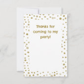 Ochre Confetti Waterverf Stippen Dank u kaart (Achterkant)
