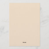 Ochre Ethische Bloemige Bruiloft Kaart (Achterkant)