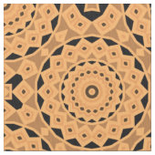 Ochre Ethnic Moroccan Boho Chic Mosaic Pattern Stof (Close Up)
