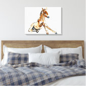 Ochre Foal Canvas Afdruk (Insitu (Slaapkamer))