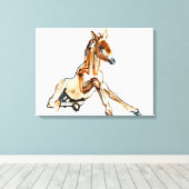 Ochre Foal Canvas Afdruk (Insitu (Houten vloer))