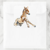 Ochre Foal Vierkante Sticker (Tas)